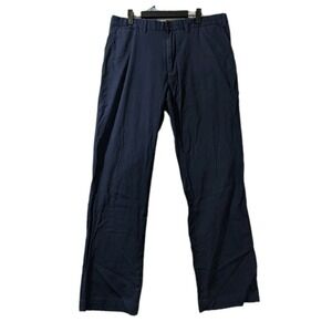 Polo Ralph Lauren Y2K Navy Cotton Twill Stretch Pants 36x34 VTG Flat Front Chino